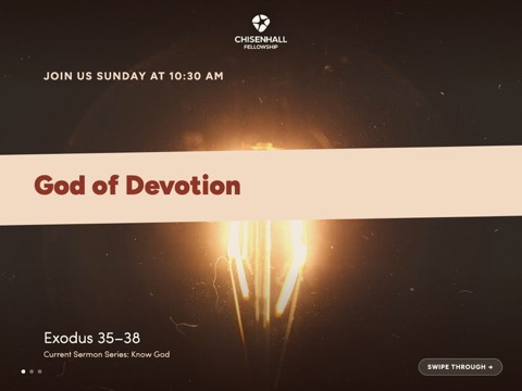Tomorrow we hit Exodus 35-38 in our Know God series. Worship starts at 10:30 AM. Swipe through for this week's worship s
