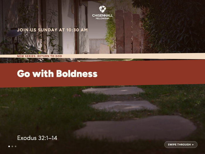 We begin a new series: "Return to God" and we will study Exodus 32:1-14. Worship starts at 10:30 AM. If you're consideri