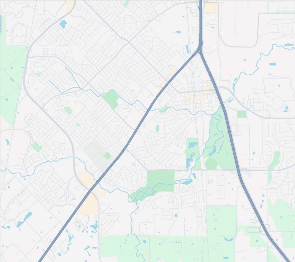 Map showing Chisenhall Fellowship, 675 West Hidden Creek Parkway, Burleson, Texas